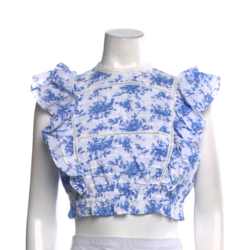 FillyBoo Sunday top 
Blue and white 
Xs